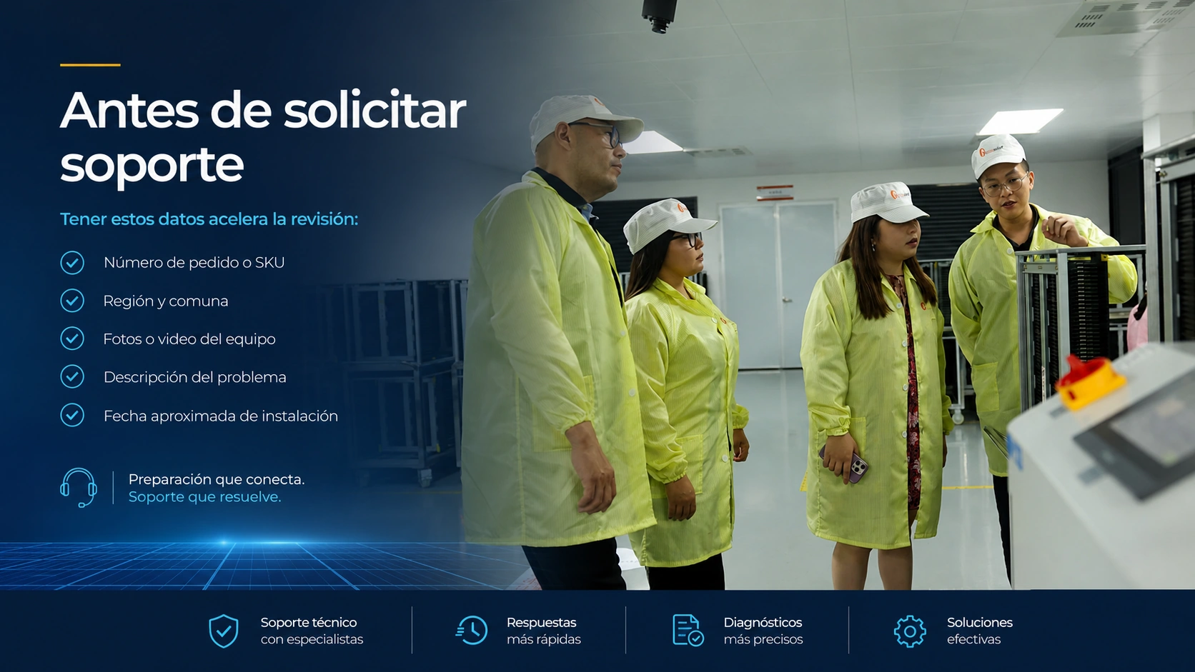 Antes de solicitar soporte: datos que aceleran la revisión